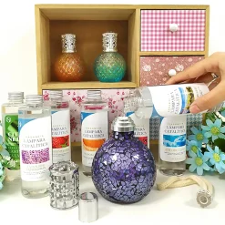 Mamamanuela Lampe catalytique Orange Diamonds + Parfum Lollipop 500 ml - Élimine les mauvaises odeurs, parfume et améliore la qualité de l'air* Désodorisant Et Parfum D'Ambiance