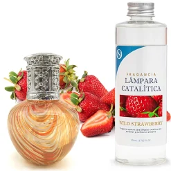 Lampe catalytique Orange Waves + Parfum Wild Strawberry 200 ml - Élimine mauvaises odeurs, parfume et améliore la qualité de l'air>Mamamanuela