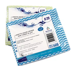 Lavette Uu Nt Wawe Jaune/Blanc 30X36Cm (Sachet 25U) - Guialto> Online