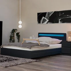 LED Lit NUBE gris foncé 140 x 200 cm>Brand Home Deluxe Online