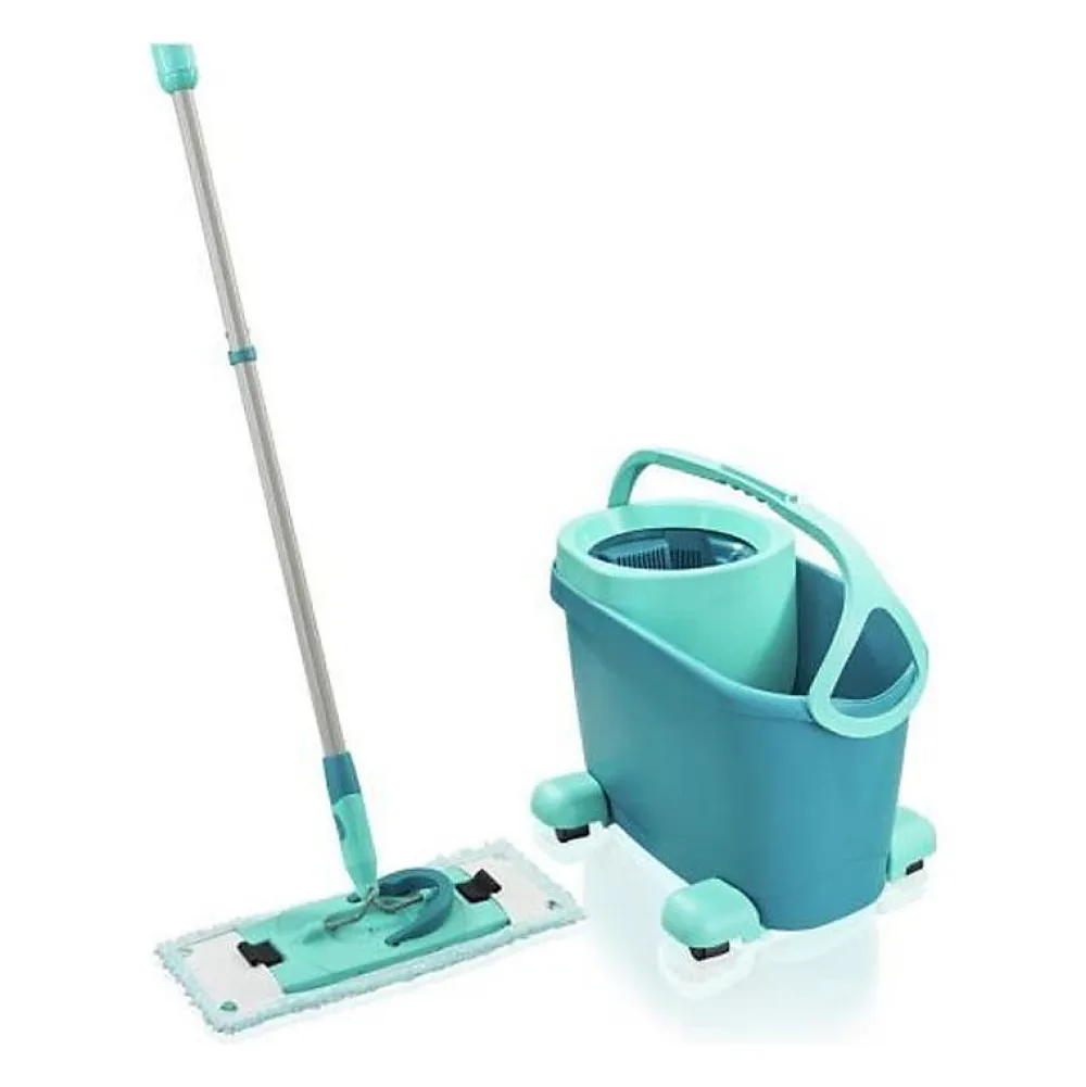 Clean Twist M Ergo mobile 52121 Kit de nettoyage sol - Balai a plat lave sol avec housse, seau a essorage facile, roule>Leifheit Clearance
