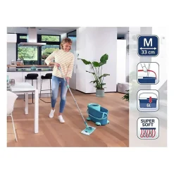 Clean Twist M Ergo mobile 52121 Kit de nettoyage sol - Balai a plat lave sol avec housse, seau a essorage facile, roule><noscript><img width=