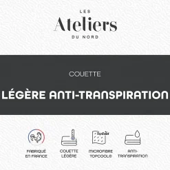 Ateliers Du Nord Les - Couette Légère et Anti-transpiration 200x200cm* Couette