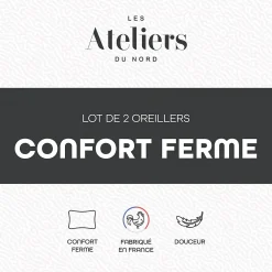 Ateliers Du Nord Les - Lot de 2 Oreillers Ferme 60x60cm* Oreiller Ferme