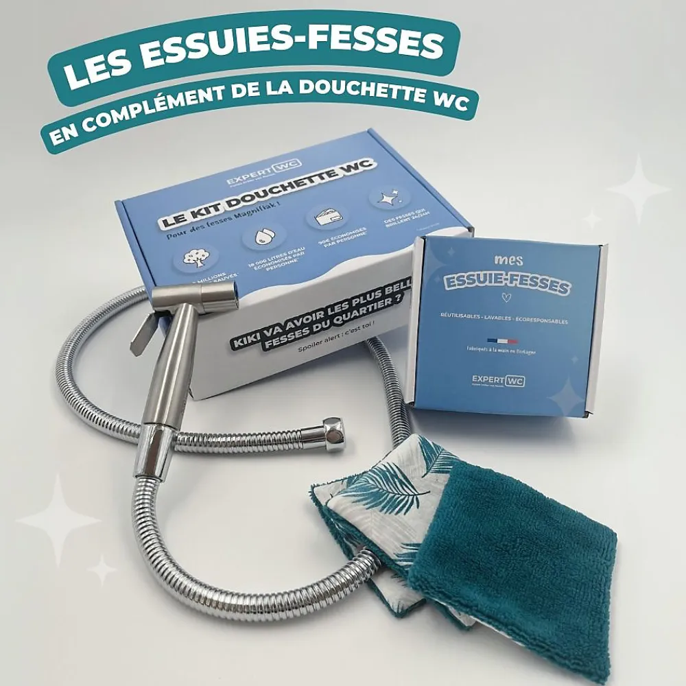 Expert Les essuies-fesses : le papier toilette lavable en fibre de bambou - Made in France* Nettoyant Pour Wc