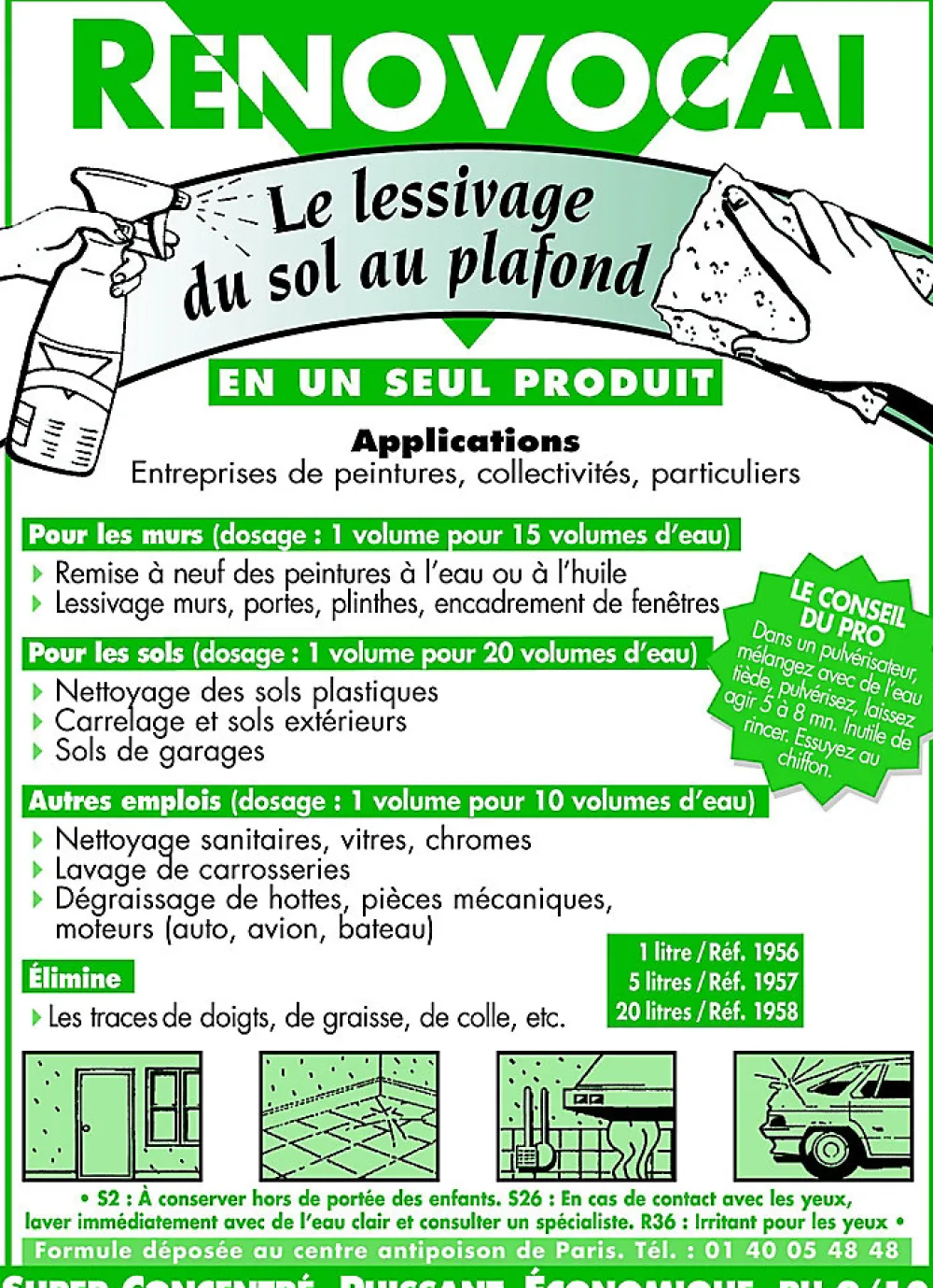 Lessive du sol au plafond 1L>Rénovocai Discount