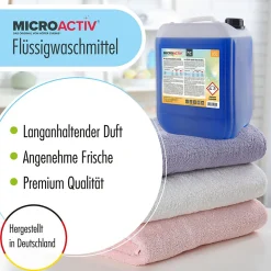 Lessive Liquide Microactiv 40 L Puissante Pour Blanc Et Couleurs, Se Dissout Facilement><noscript><img width=