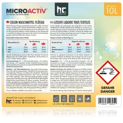 Höfer Chemie Lessive Liquide Microactiv 20 L Puissante Pour Blanc Et Couleurs Se Dissout Facilement* Nettoyant Pour Salle De Bains