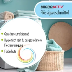 Höfer Chemie Lessive Liquide Microactiv 20 L Puissante Pour Blanc Et Couleurs Se Dissout Facilement* Nettoyant Pour Salle De Bains