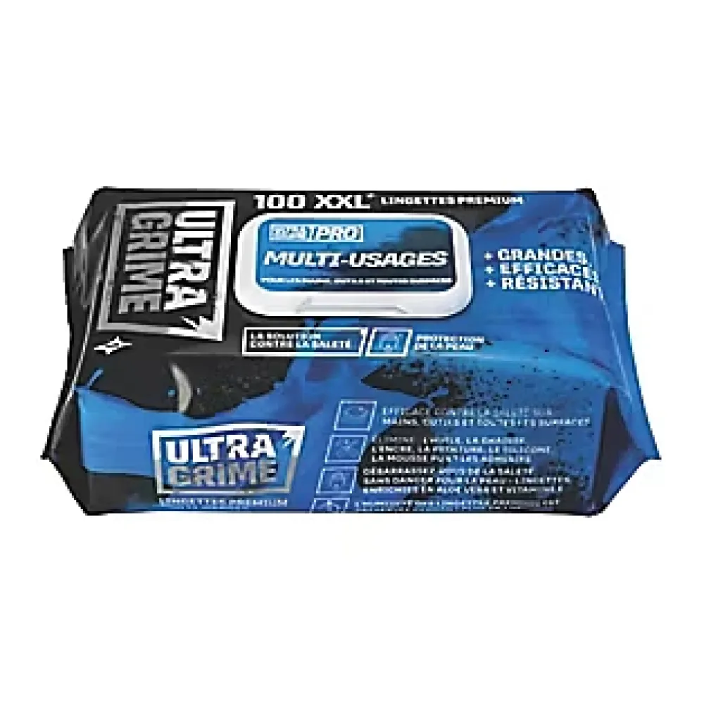 Ultragrime Lingettes nettoyantes XXL multiusages Pro - paquet de 100* Produit Multi-Usages|Lingette