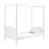 Petits-Meubles Lit à Baldaquin 90x200 Sommier Inclus Vipack Amori - Blanc* Lit À Baldaquin