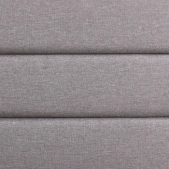 Lit 1 place FLORIDA, 90 x 190 cm, capitonné avec sommier, revêtement en tissu gris><noscript><img width=