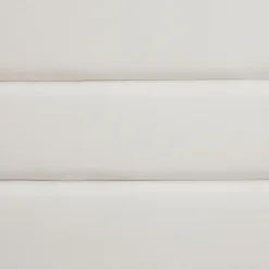 Lit 1 place HUDSON, 90 x 190 cm, capitonné avec sommier, revêtement synthétique blanc><noscript><img width=