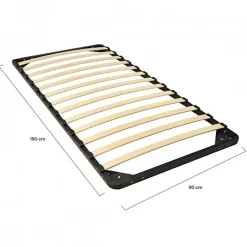 Lit 1 place 90x190cm blanc KIAPA Blanc inclus sommier et 2 tiroirs Chêne pour rangement><noscript><img width=