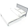 Lit 2 places 140x190cm Gris PARVI inclus sommier>Bb Loisir Sale