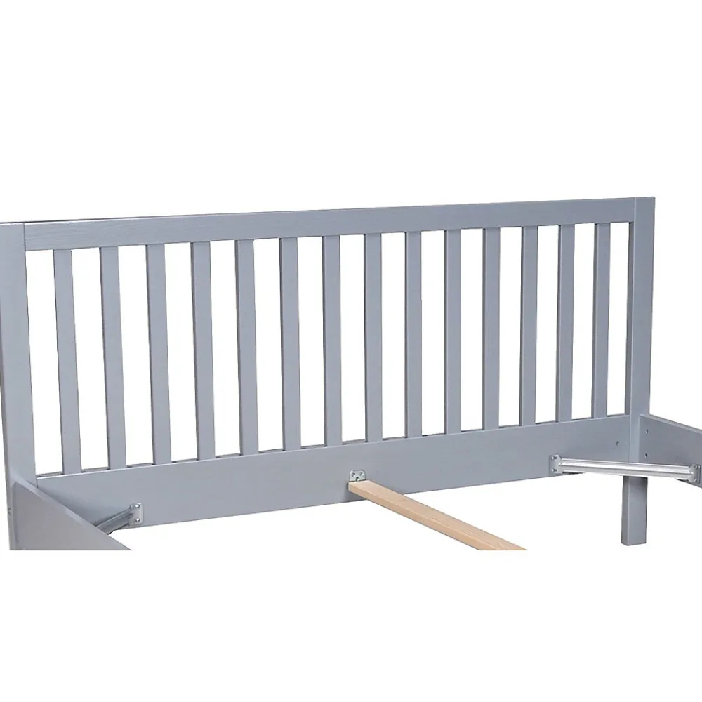 Lit 2 places 140x190cm Gris PARVI inclus sommier>Bb Loisir Sale