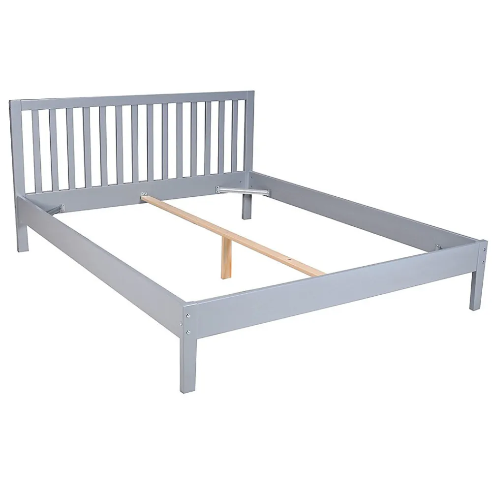 Lit 2 places 140x190cm Gris PARVI inclus sommier>Bb Loisir Sale