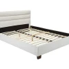 Lit 160 x 200 cm - Simili - Blanc - FAUSTIN>Vente-unique