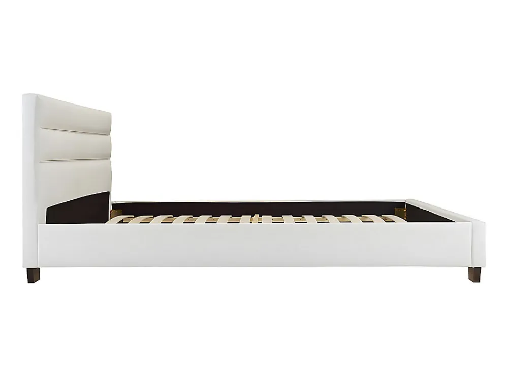 Lit 160 x 200 cm - Simili - Blanc - FAUSTIN>Vente-unique