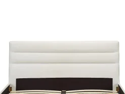 Lit 160 x 200 cm - Simili - Blanc - FAUSTIN><noscript><img width=
