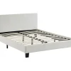 Lit 140 x 190 cm - Simili - Blanc - CORNELIUS II>Vente-unique Sale