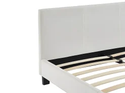Lit 140 x 190 cm - Simili - Blanc - CORNELIUS II><noscript><img width=