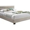 Lit 140 x 190 cm - Tissu - Beige - FAUSTIN>Vente-unique Outlet