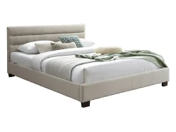 Lit 140 x 190 cm - Tissu - Beige + Matelas - FAUSTIN>Vente-unique Hot