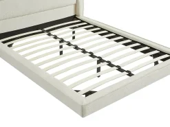Lit 140 x 190 cm - Tissu bouclette - Beige - ISYDE><noscript><img width=