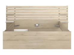 Lit 160 x 200 cm avec 4 tiroirs - Coloris : Naturel + Sommier + Matelas - TENALIA II><noscript><img width=