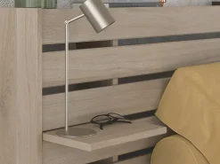 Vente-unique Lit 180 x 200 cm avec 4 tiroirs - Coloris : Naturel - TENALIA* Lit Avec Rangement