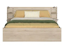 Lit 180 x 200 cm avec rangements - Coloris : Naturel + Sommier + Matelas - TENALIA><noscript><img width=