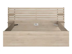 Vente-unique Lit 180 x 200 cm avec rangements - Coloris : Naturel - TENALIA* Lit Avec Rangement