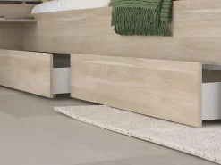 Vente-unique Lit 180 x 200 cm avec rangements - Coloris : Naturel - TENALIA* Lit Avec Rangement