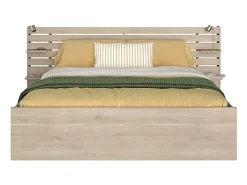 Vente-unique Lit 180 x 200 cm avec rangements - Coloris : Naturel - TENALIA* Lit Avec Rangement