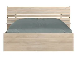 Lit 160 x 200 cm avec rangements - Coloris : Naturel + Sommier - TENALIA II><noscript><img width=