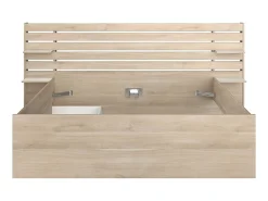 Lit 160 x 200 cm avec rangements - Coloris : Naturel + Sommier - TENALIA II><noscript><img width=