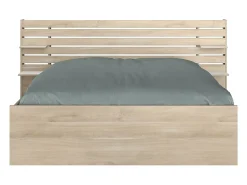 Vente-unique Lit 160 x 200 cm avec rangements - Coloris : Naturel - TENALIA II* Lit Avec Rangement