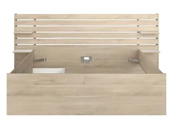 Vente-unique Lit 160 x 200 cm avec rangements - Coloris : Naturel - TENALIA II* Lit Avec Rangement