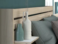 Vente-unique Lit 160 x 200 cm avec rangements - Coloris : Naturel - TENALIA II* Lit Avec Rangement