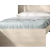 Lit adulte couchage 90X190 coloris naturel - Longueur 194 x Profondeur 95 x Hauteur 67 cm>Pegane Online