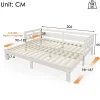 Gutent Lit adulte lit 90x200 cm lit de jour lit évolutif Single pin massif blanc* Lit Simple