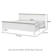 Meublorama Lit adulte 180x200 collection ASSIA. Coloris vert kaki et finitions aspect chene* Lit Double