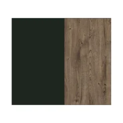 Meublorama Lit adulte 180x200 collection ASSIA. Coloris vert kaki et finitions aspect chene* Lit Double