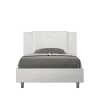 Ityhome Lit Annalisa en simili cuir blanc avec sommier tapissé 120x210* Lit Coffre