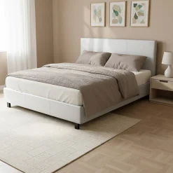 Lit ATLANTA 140x190 + 1 sommier / Blanc>Weber Industries Hot