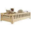 Petits-Meubles Lit au sol 90x190 entree laterale sommier inclus Clarisse Bois*Enfant Lit Enfant