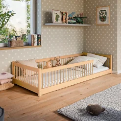 Petits-Meubles Lit au sol 90x200 sommier inclus Tamara Bois*Enfant Lit Enfant