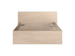 Lit avec 4 tiroirs 140 x 190 cm - coloris : Naturel et beige + Sommier - VELONA><noscript><img width=
