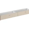 Vente-unique Lit avec 2 tiroirs 140 x 190 cm - coloris : Naturel et beige - VELONA* Lit Avec Rangement